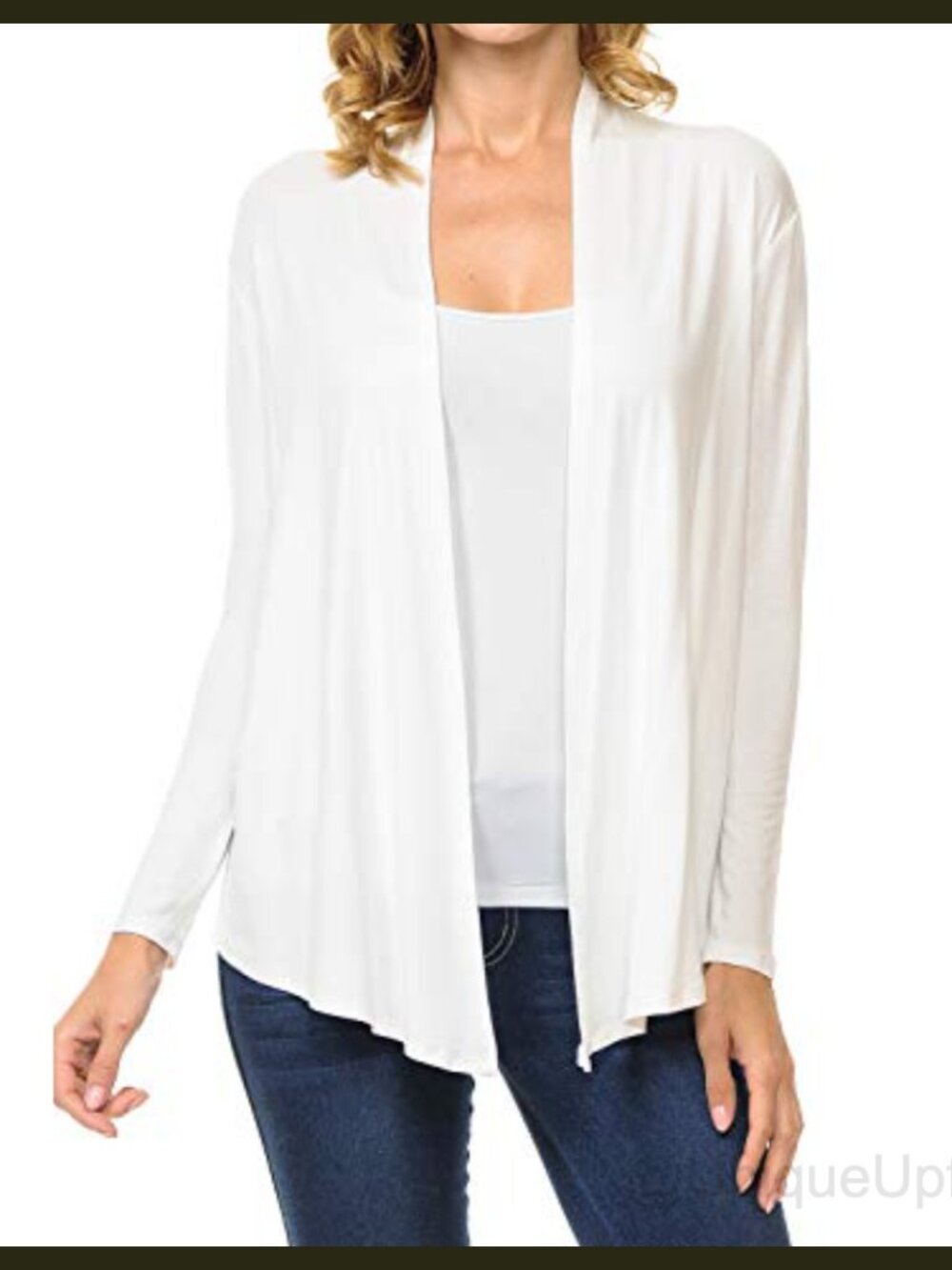 Women's Long Sleeve Open Front Drape Lightweight Knit Cardigan